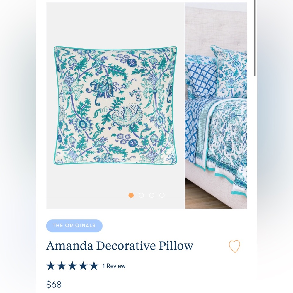 Roller Rabbit Amanda Decorative Pillows Turquoise 22x22